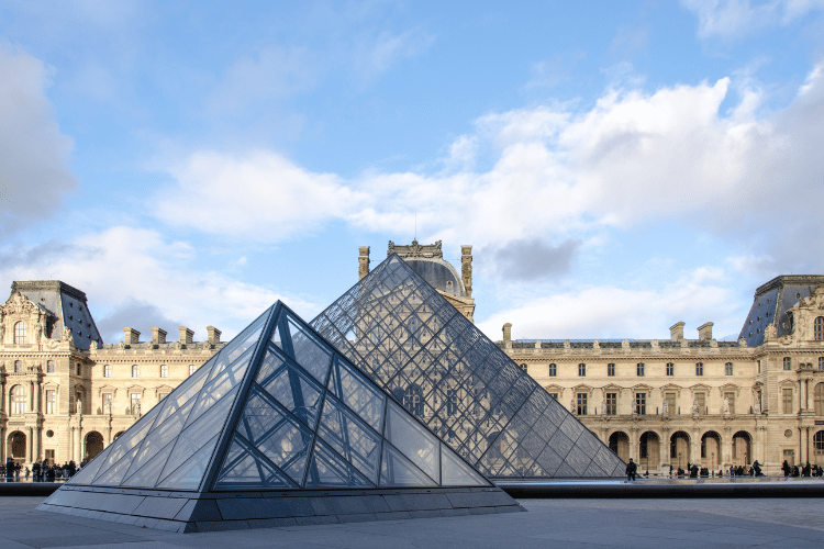 Hidden Gems in Paris Travel Guide: View of the Louvre Pyramids in Paris