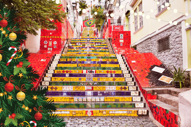 Famous Rio de Janeiro steps in Brazil, Festive Cities to Spend Christmas