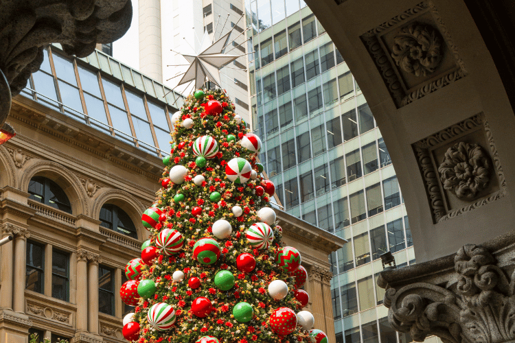 Christmas Tree at Martin Place in Sydney, Australia