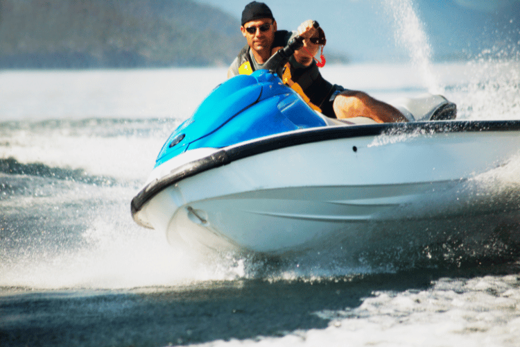 Man on blue jetski for Ultimate Destination for Water Sports is Cairns