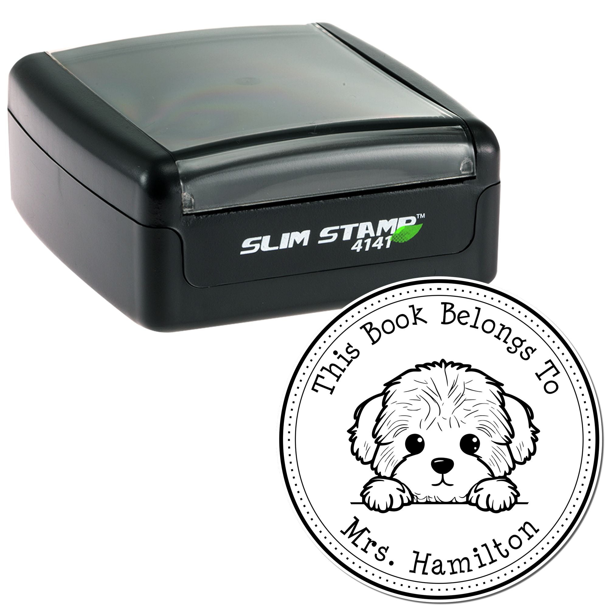 Bichon Frise Custom-Made Home Library Stamper