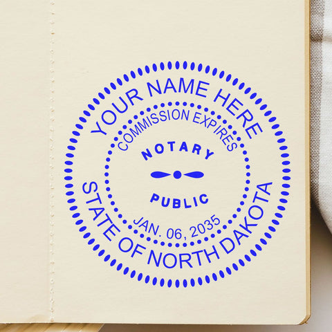 North Dakota Notary Public Stamp