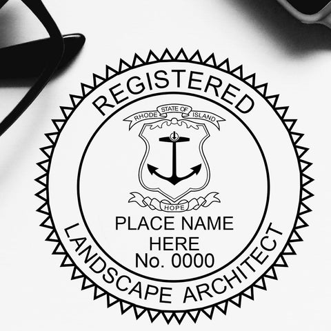 Rhode Island Landscape Architect Stamped Image