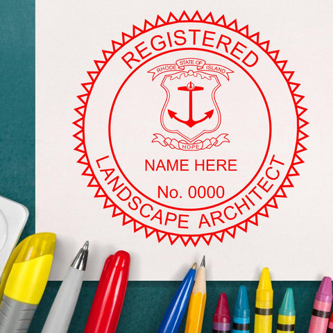 Rhode Island Landscape Architect Stamped Image