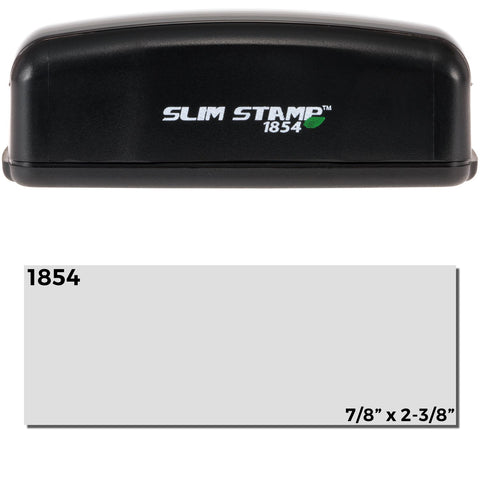 Picture of Slim Stamp next to Impression Size