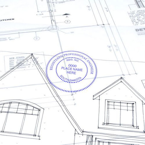 South Dakota Engineer Stamp Imprint 