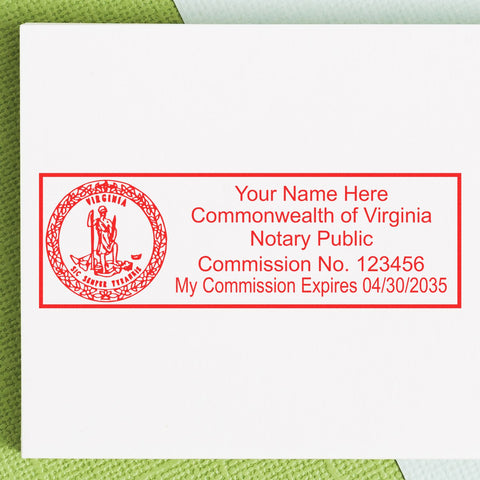 Virginia Rectangular Notary Stamp Image