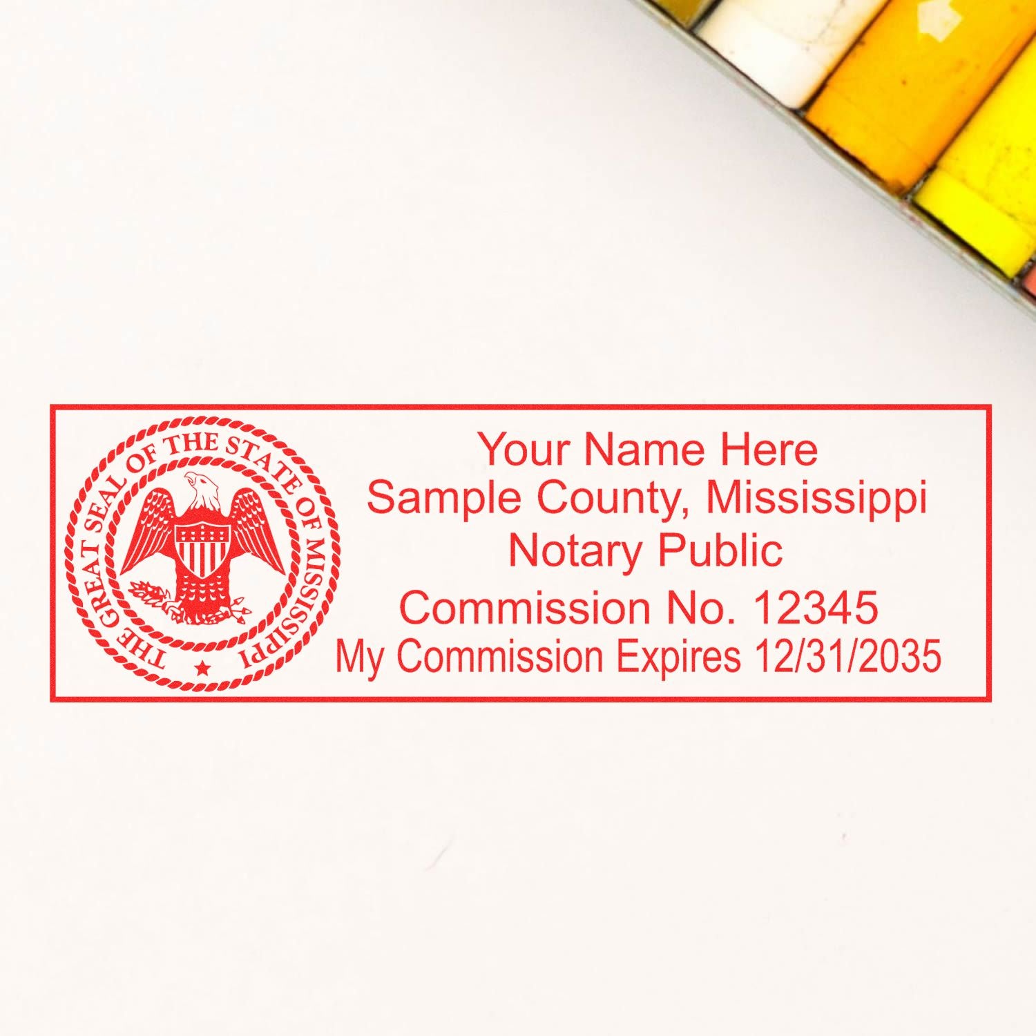 The Self Inking State Seal Mississippi Notary Stamp Stamp Impression Comes To Life With A Crisp 9538