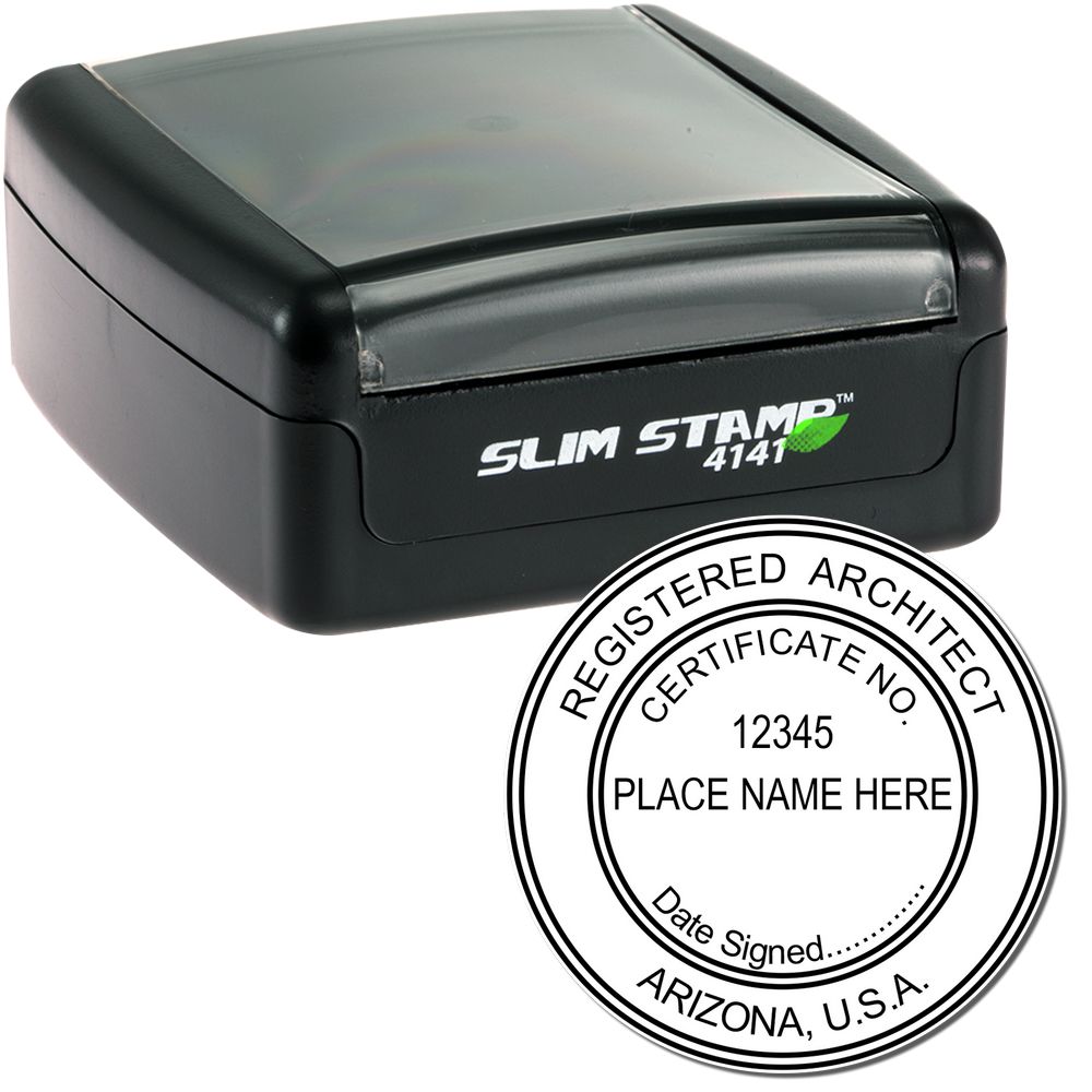 Slim Pre-Inked Arizona Architect Seal Stamp | PE Stamp & Seal