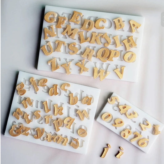 Domed Uppercase Alphabet - Silicone Mold