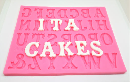 Alphabet & Numbers - Silicone Mold 3-Pc. Set –