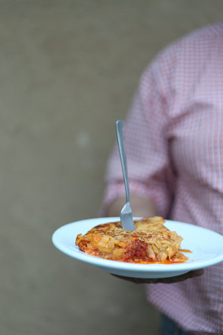 Plato de tortilla de patata con Sobrasada Ibérica