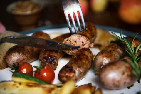 longaniza ibérica lista para comer