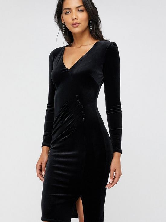 Plain black dress with sheer sleeves - Buy and Slay