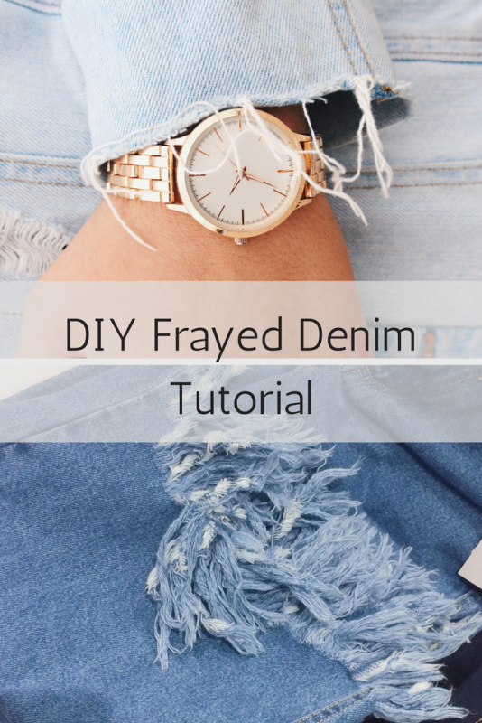 DIY frayed jeans