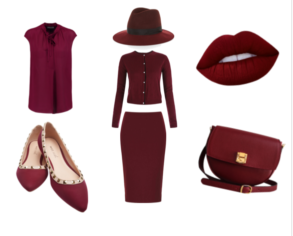 how to wear burgundy