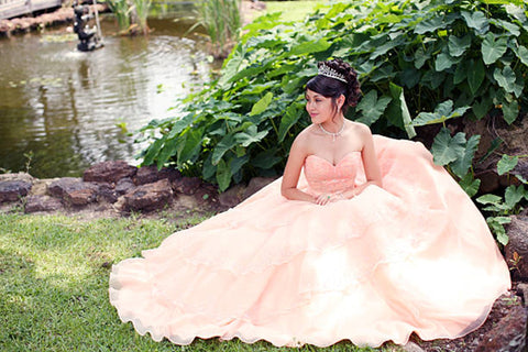 Model in Quinceanera Dress