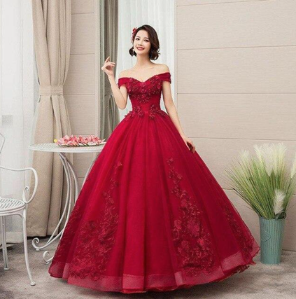 Red Quinceanera dress and Formal Dress at Fashion-Wiz