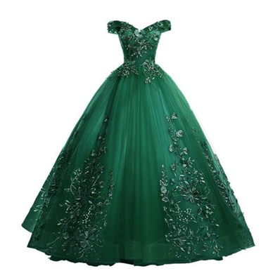 Green Quinceanera dress and Formal Dress 9 at Fashion-Wiz