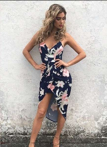woman in floral sleeveless long dress