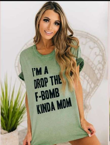 Woman in Green tank top Tshirt dress