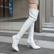 Sexy Faux Leather Thigh High Boots Women - TheFashionwiz
