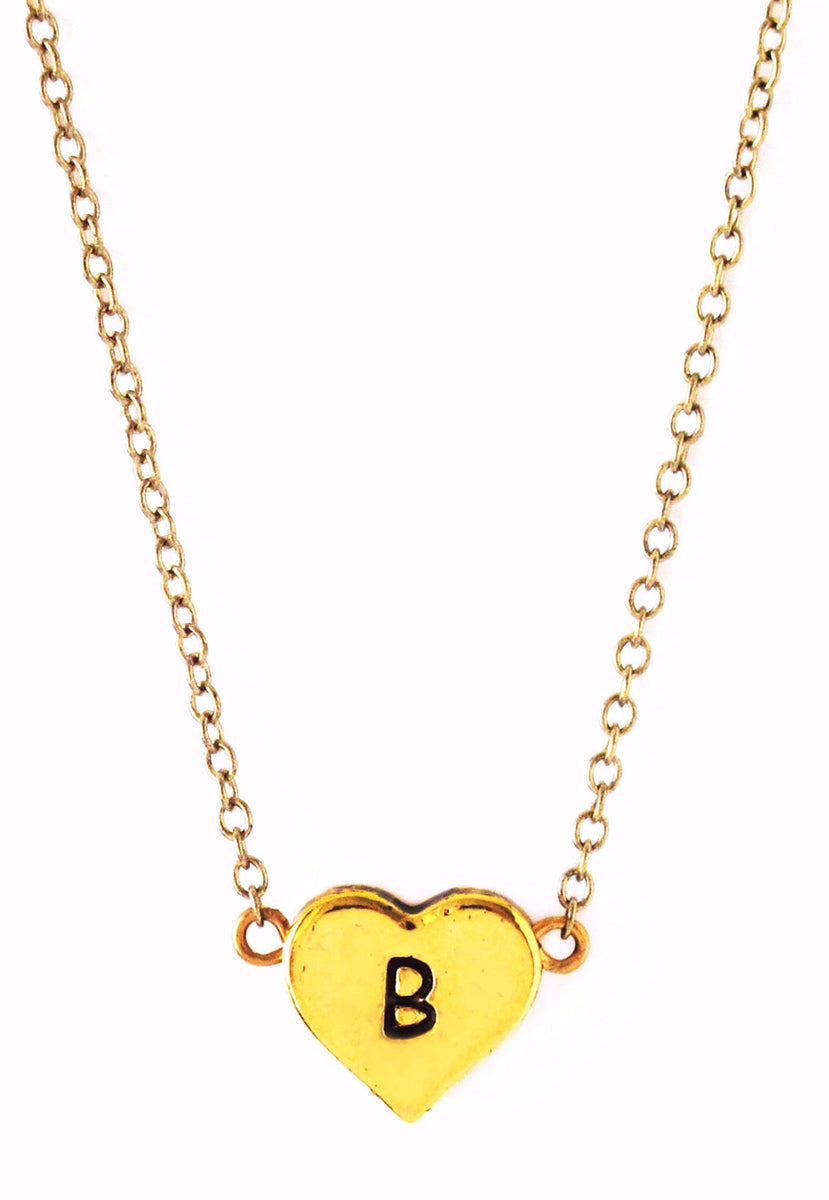 Heart Initial Necklace – Alisa Michelle