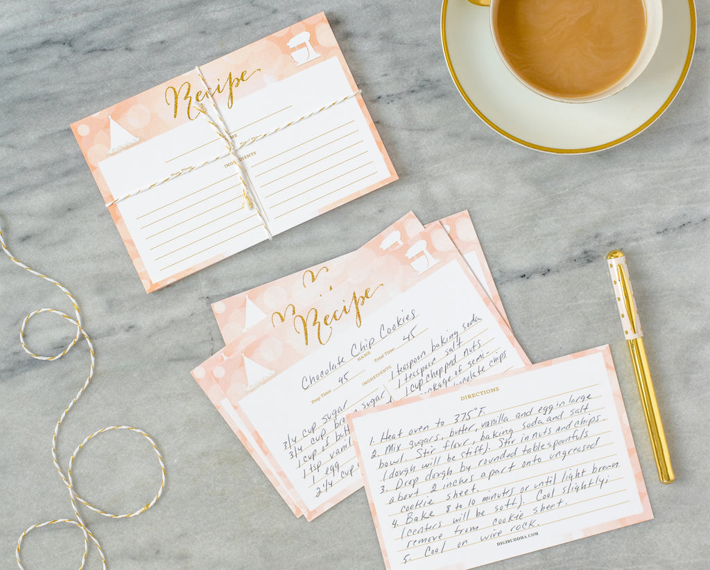 Recipe Cards for Bridal Shower: Touching Keepsakes for the Bride-to-Be | DIGIBUDDHA