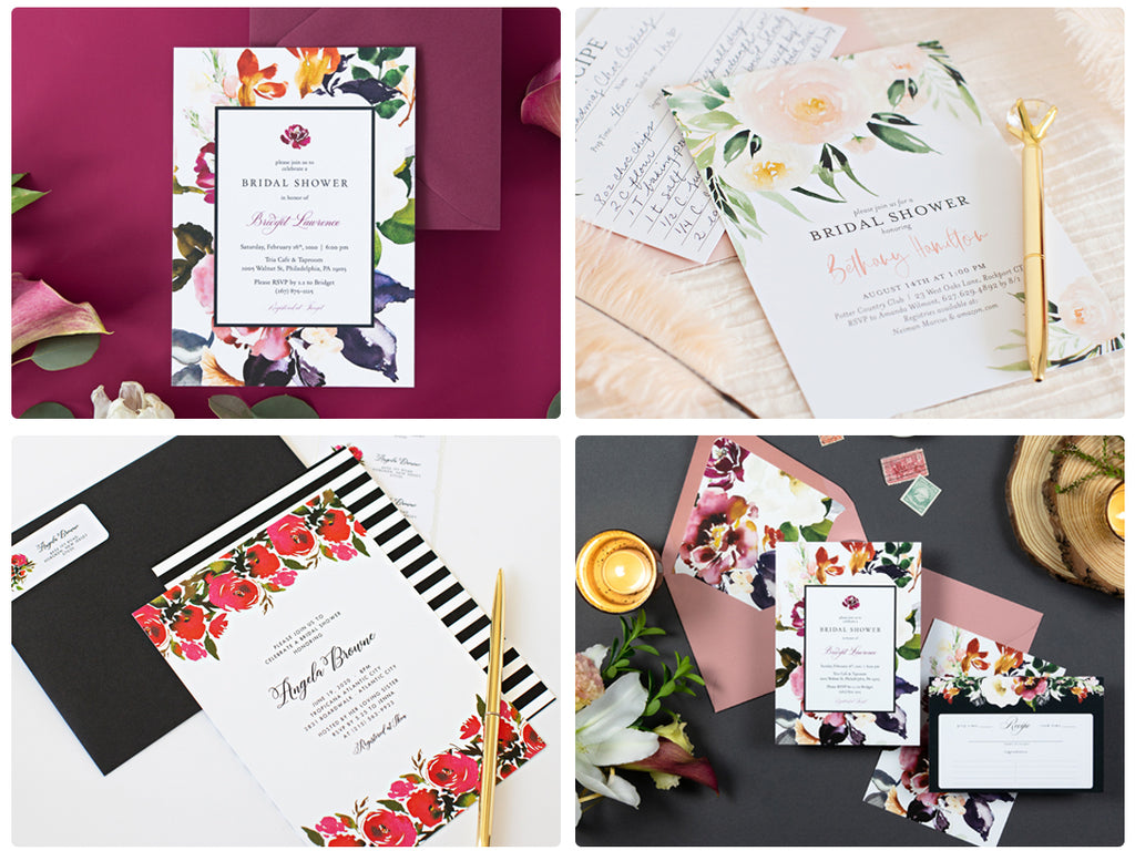 Gorgeous custom personalized bridal shower invitations