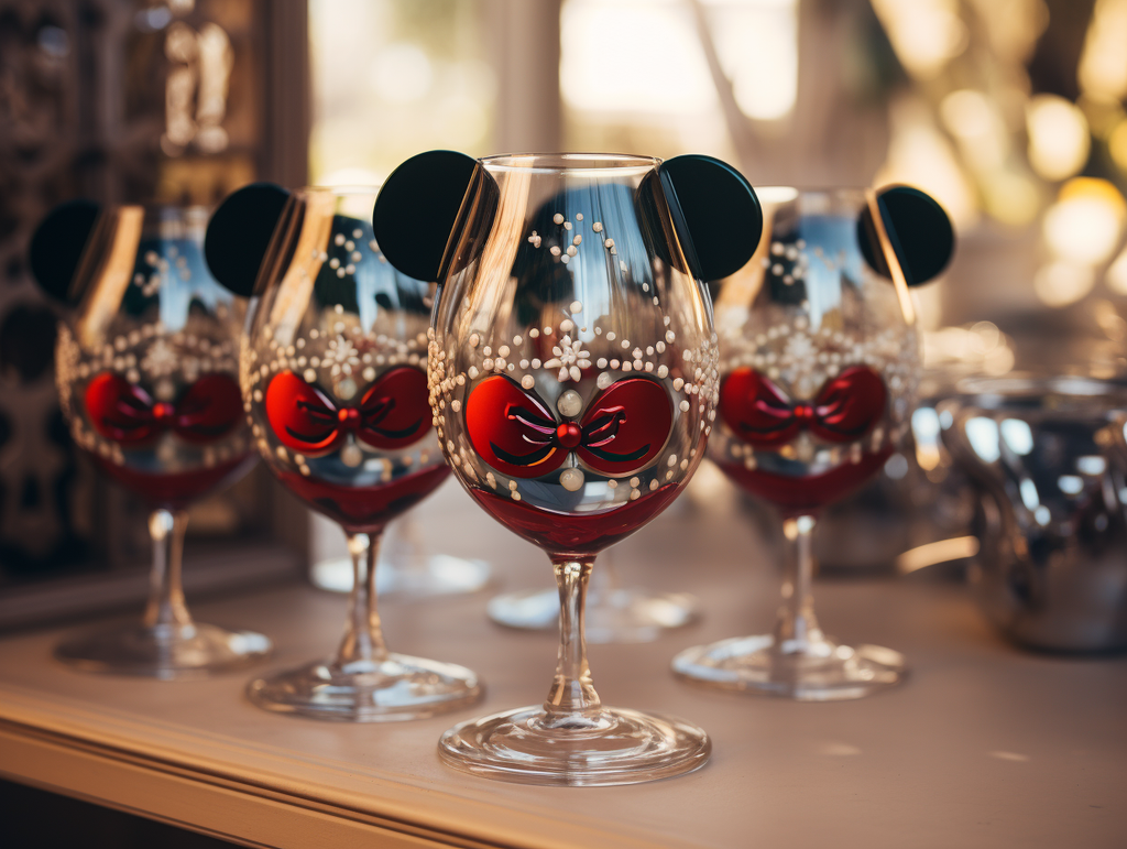Mickey and Minnie Mouse Wine Glasses  Diy wine glasses glitter, Glitter wine  glasses diy, Diy wine glasses