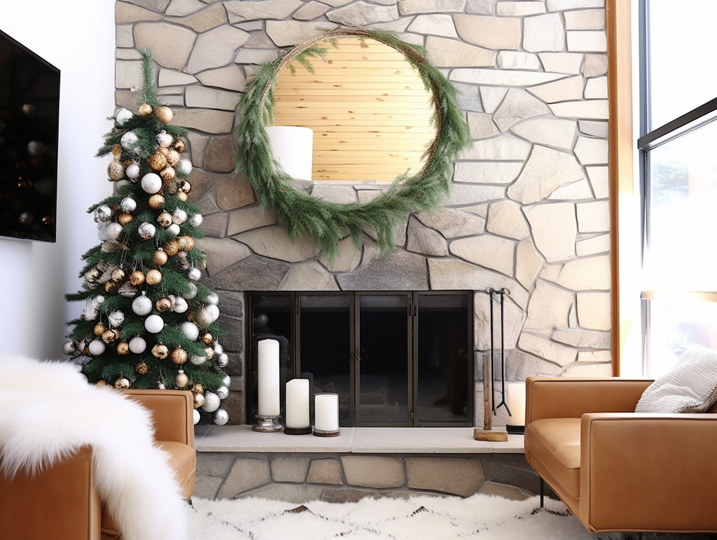 How to Decorate a Fireplace Without Mantel for Christmas: Sparkle Your Hearth | DIGIBUDDHA