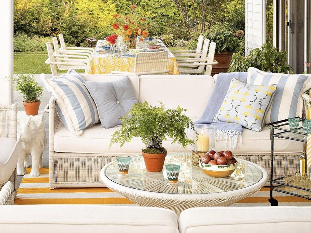 Bright and welcoming outdoor Southampton space designed by Ariel Okin
