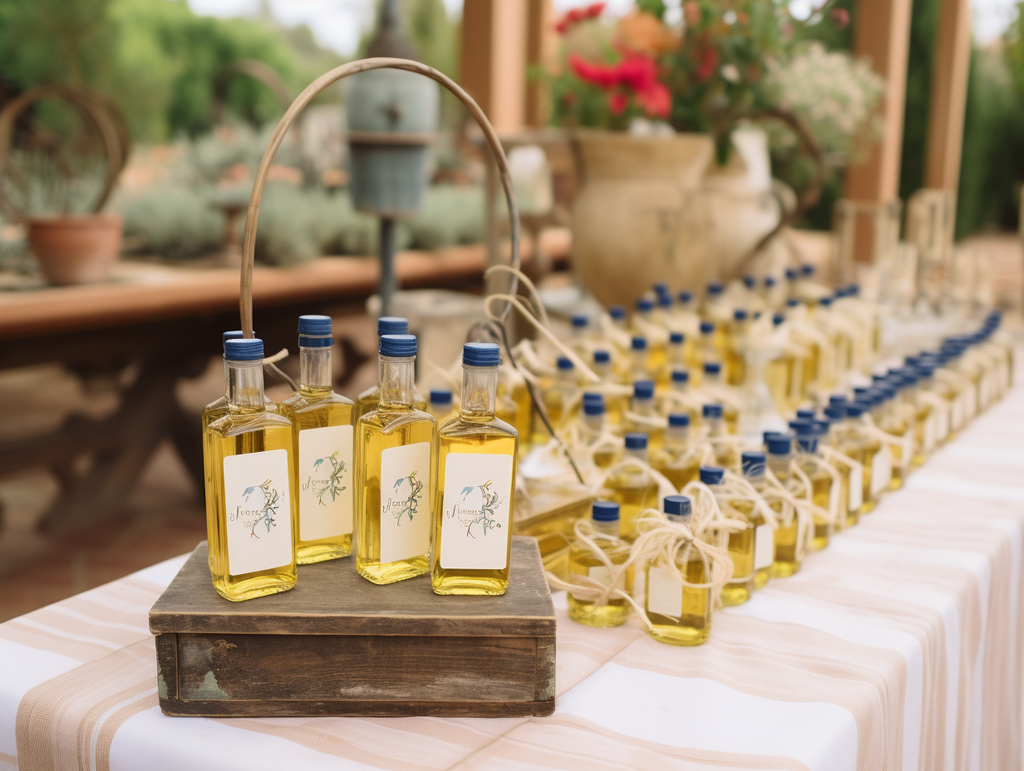 Hand painted Limoncello Ceramic glasses with tray – Amalfi Wedding Essence