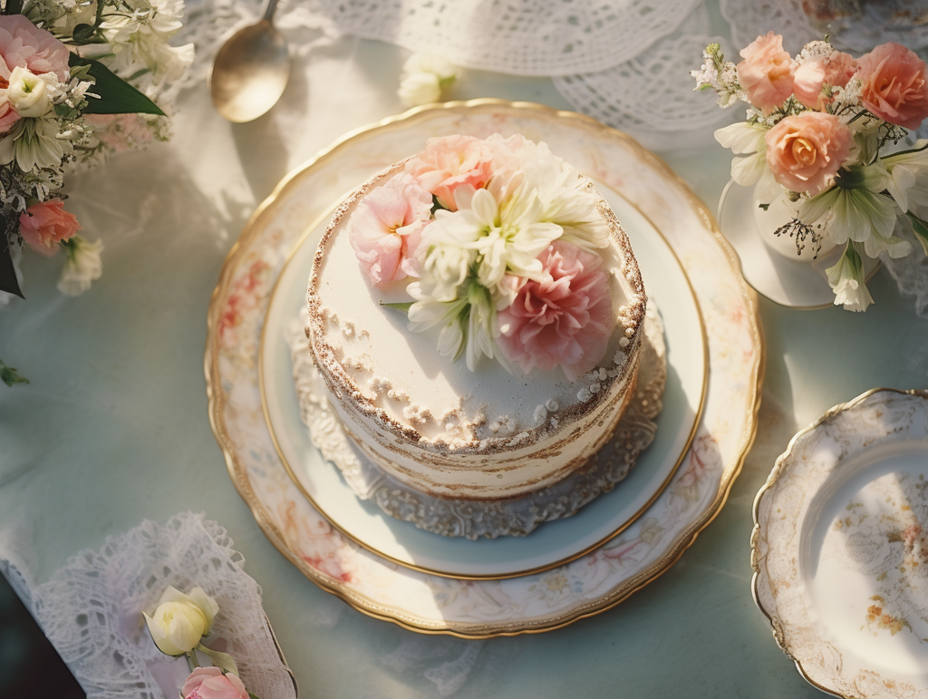 Vintage Bridal Shower Cake: Old-Fashioned Elegance | DIGIBUDDHA