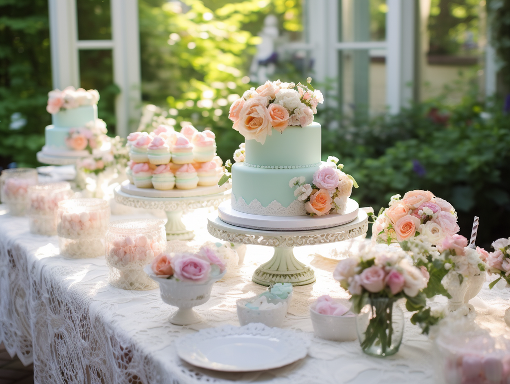 Vintage Bridal Shower Cake: Old-Fashioned Elegance | DIGIBUDDHA