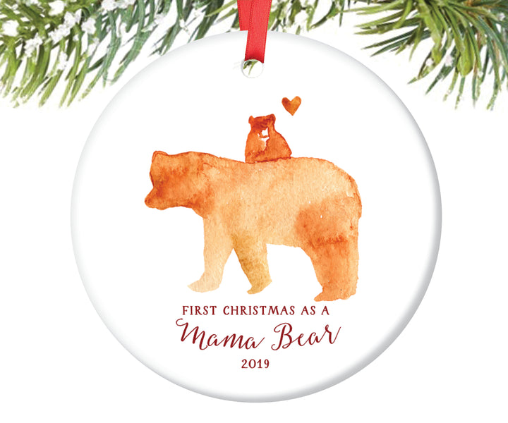 First Christmas as a Mama Bear Ornament, Personalized