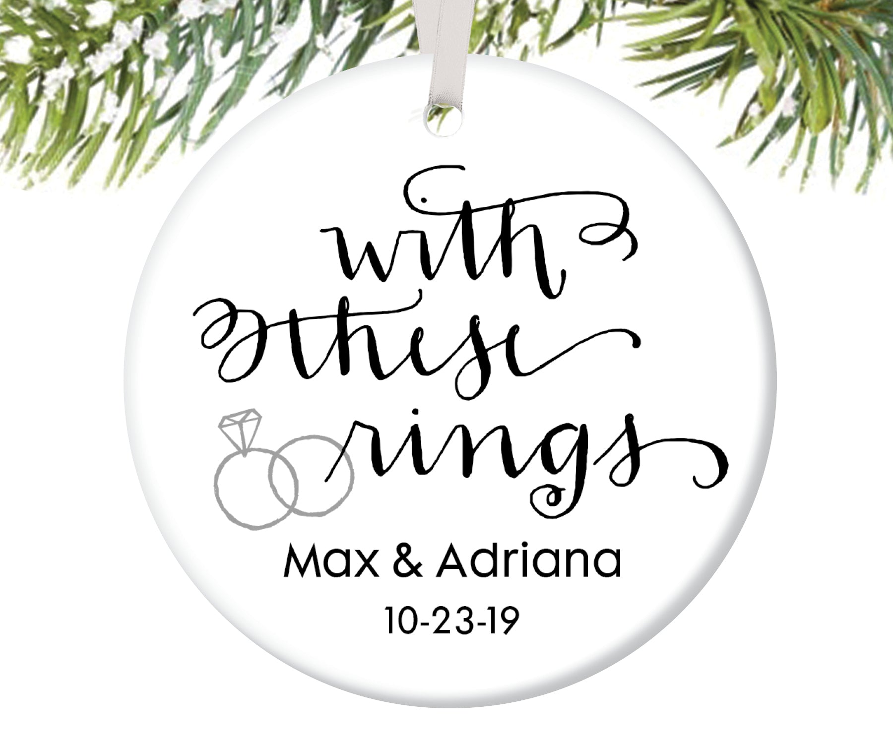 married couple christmas ornament