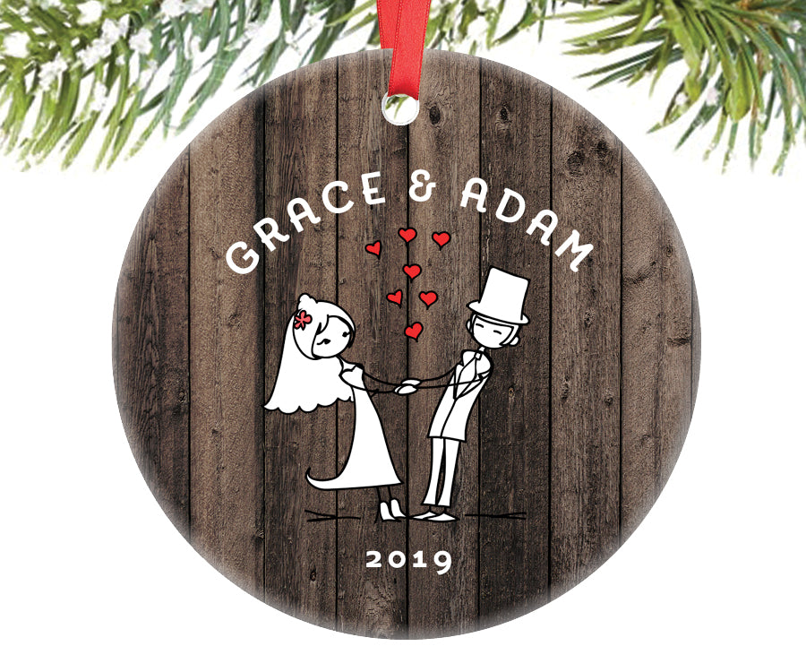 married couple christmas ornament