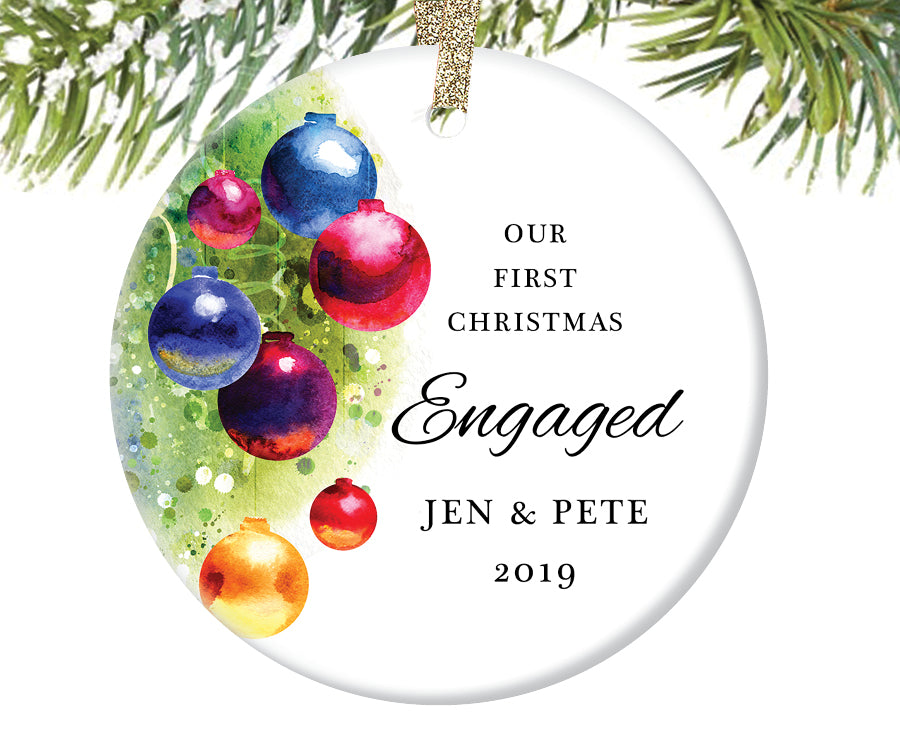 first year engaged ornament