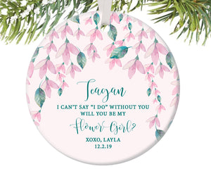 flower girl christmas ornament