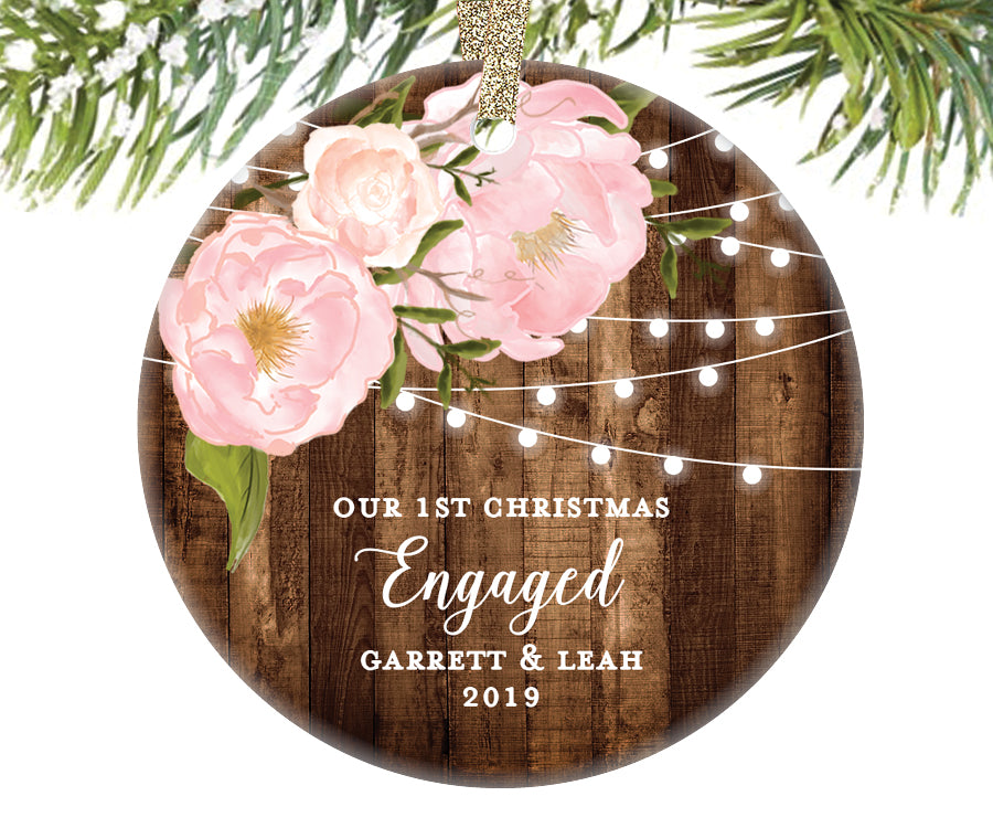 1st christmas engaged ornament