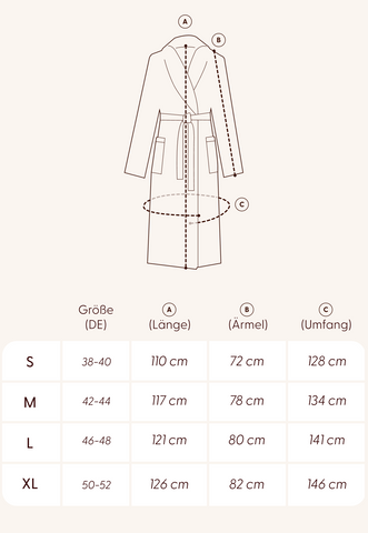 size guide bathrobe