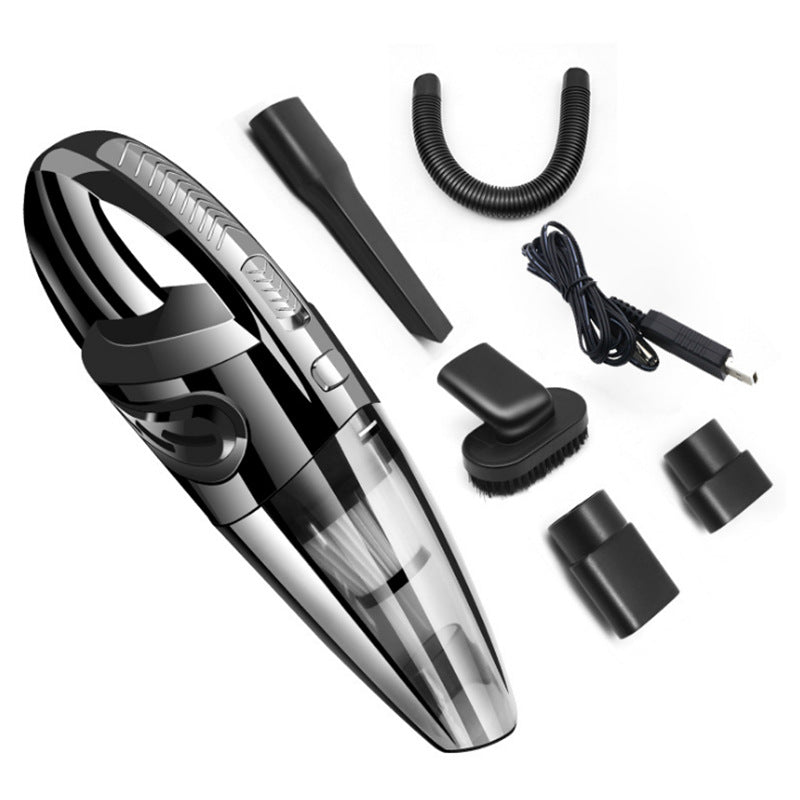 Portable wireless charging car wet and dry vacuum cleaner, household handheld high-power vacuum cleaner