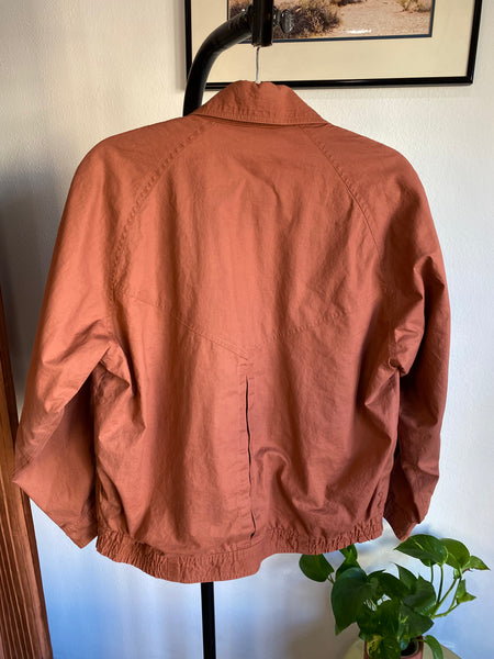 Brown Paneled Lightweight Jacket Lined