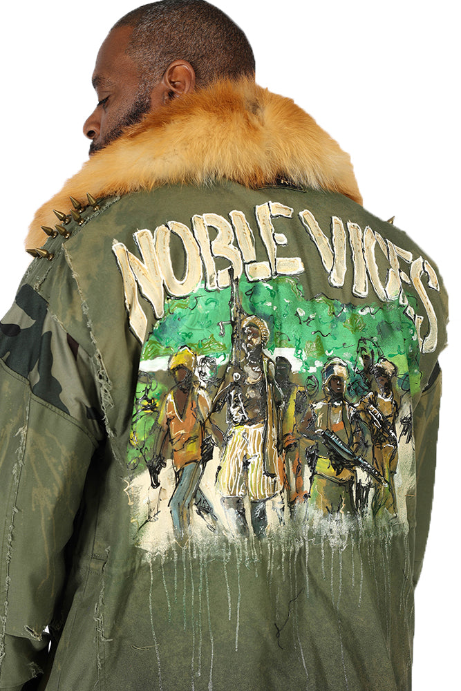 Noble Vices "Beast Of No Nation" Green Army Jacket - PRE ORDER!