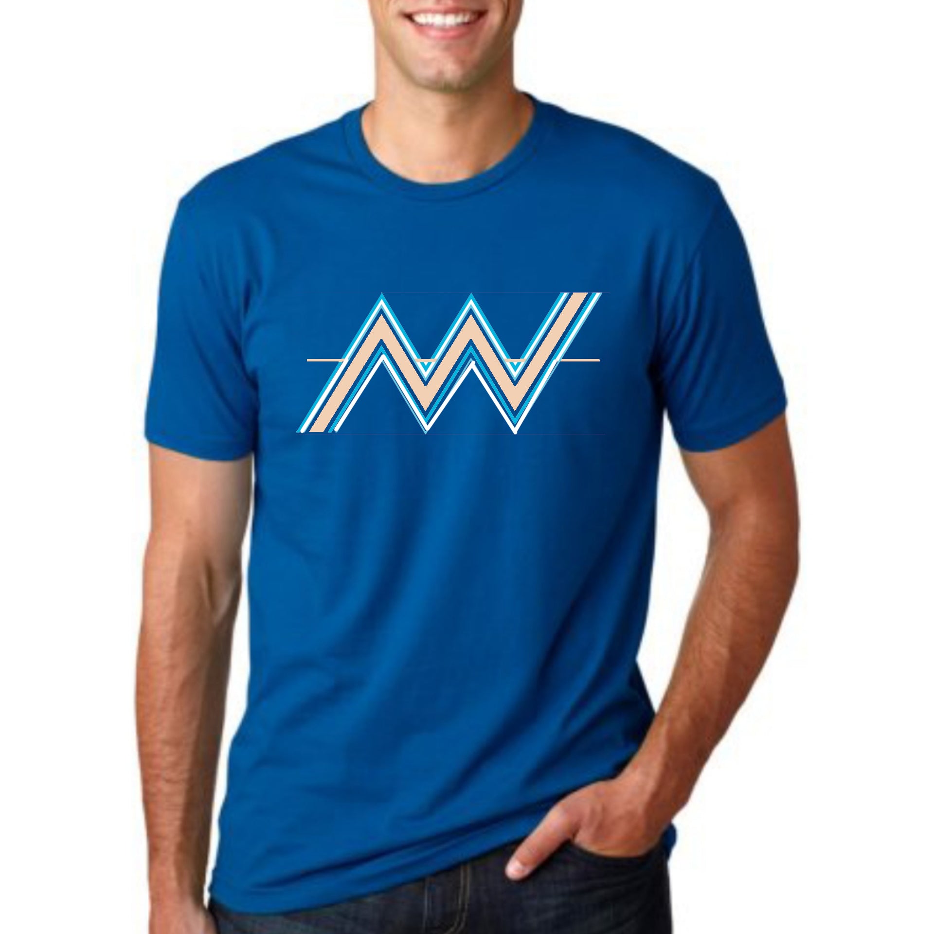 Noble Vices Blue & Tan Logo T-Shirt