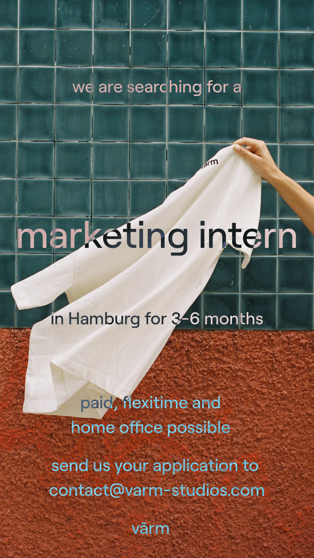 we are hiring, we are searching for a marketing intern from march 2023