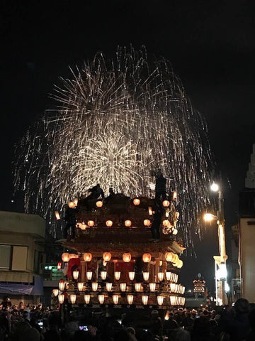 秩父夜祭桟敷席（観覧席）からの写真