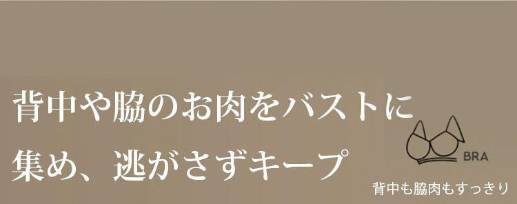 ヴェーミアブラジャー 小さく見せる 背中も脇肉もすっきり