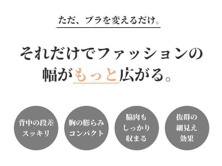 VEIMIA ノンワイヤー 小さく見せるブラ  脇肉しっかり